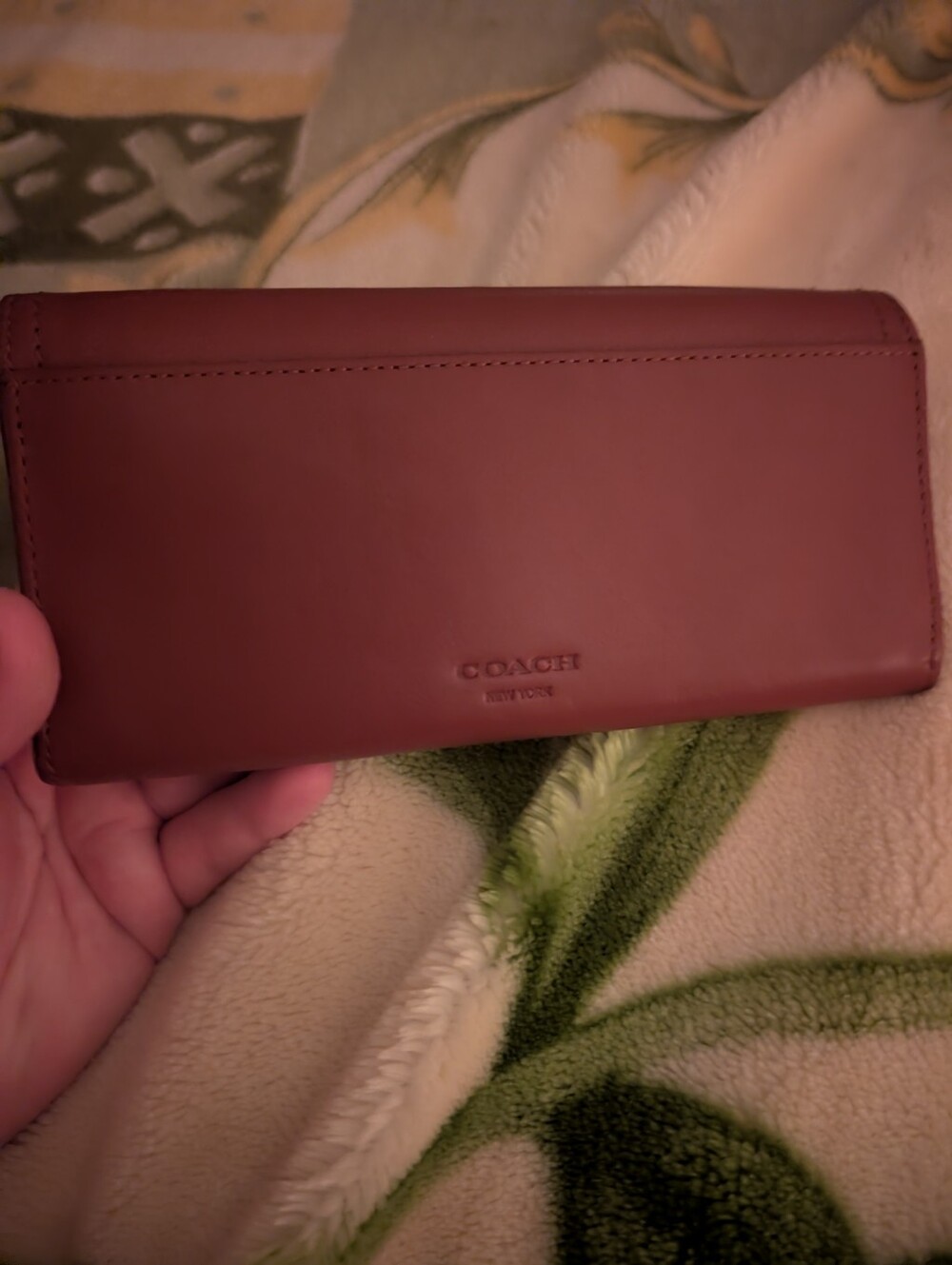 Coach Brown Leather Long Card Holder Wallet